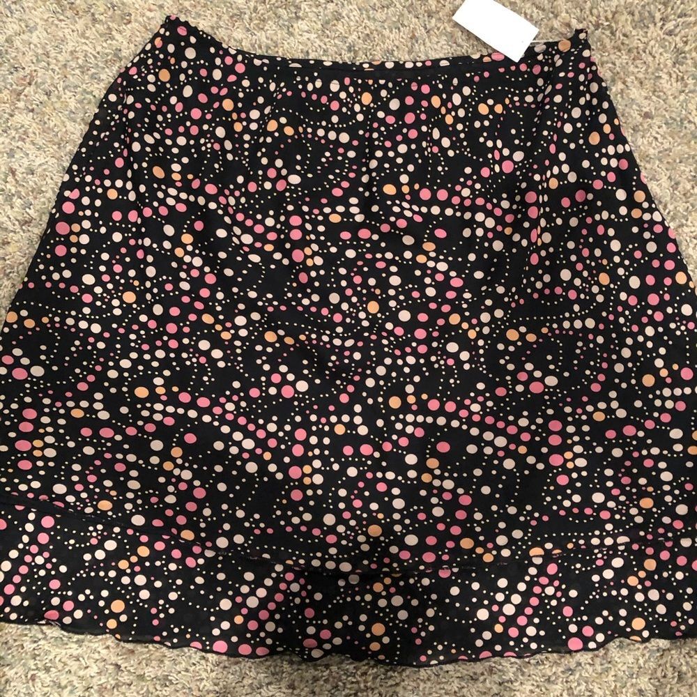 NWT Worthington Dot Ruffle Skirt Size 16